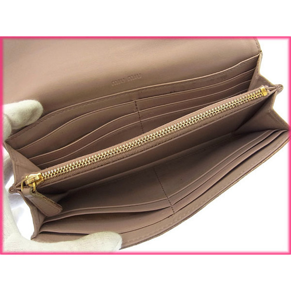 Miu Miu long wallet bi-fcrocodile beige - Picture 4 of 7